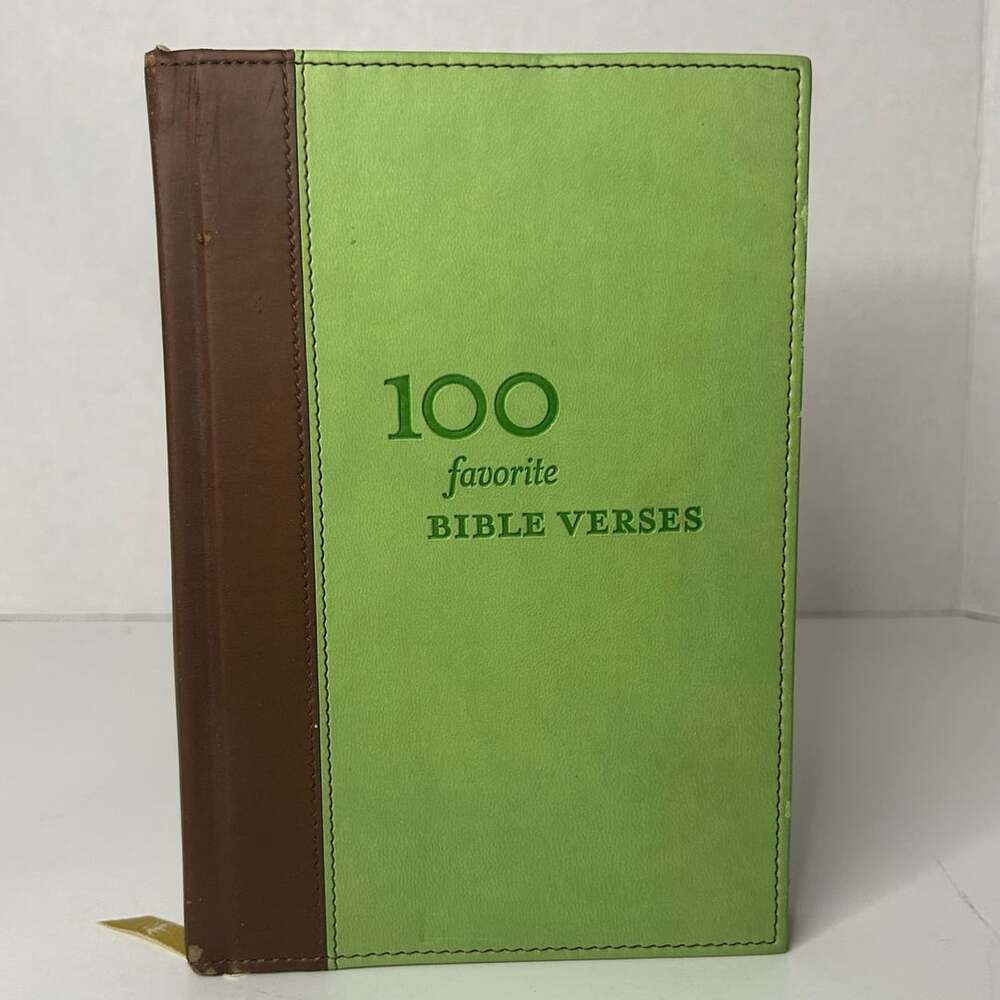 Hallmark 100 Favorite Bible Verses Faux Leather Bound Book Gold Edges